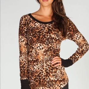 Long sleeve thermal cheetah print
